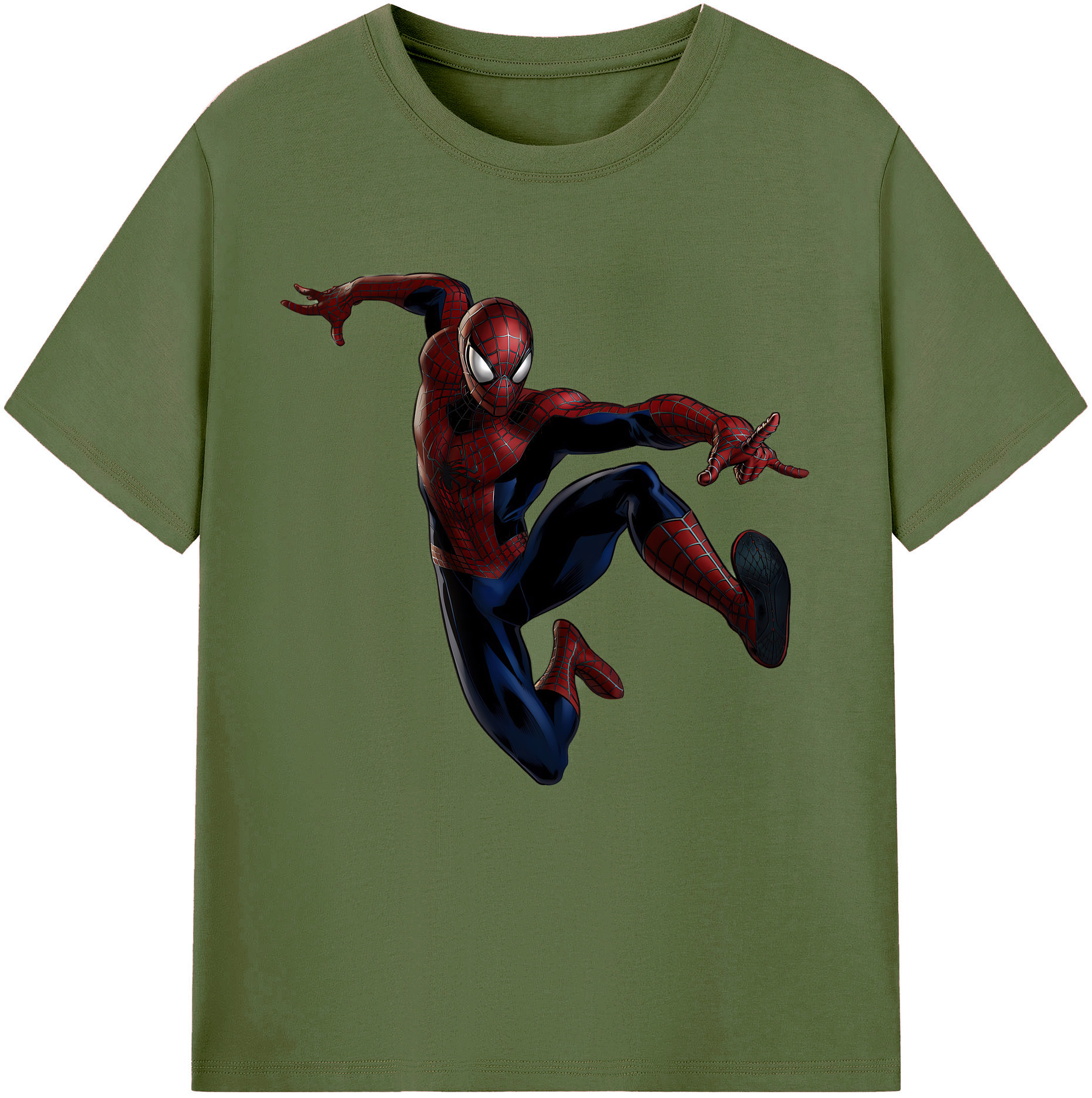 （画像用） Spider Man スパイダーマン 綿100％半袖Tシャツ（フロントプリント）